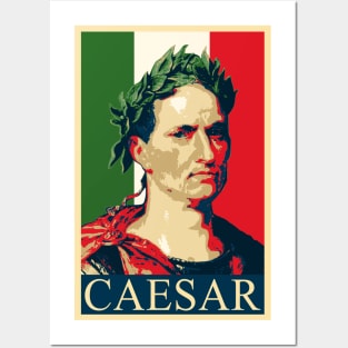 Julius Caesar Italian Flag Propaganda Pop Art Posters and Art